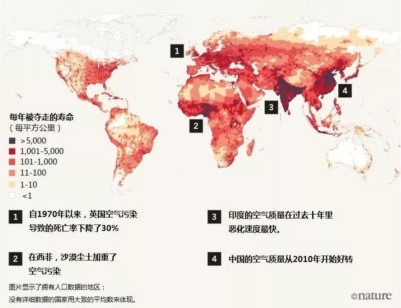严重的空气污染已遍及全球,而南亚地区国家污染更加集中.