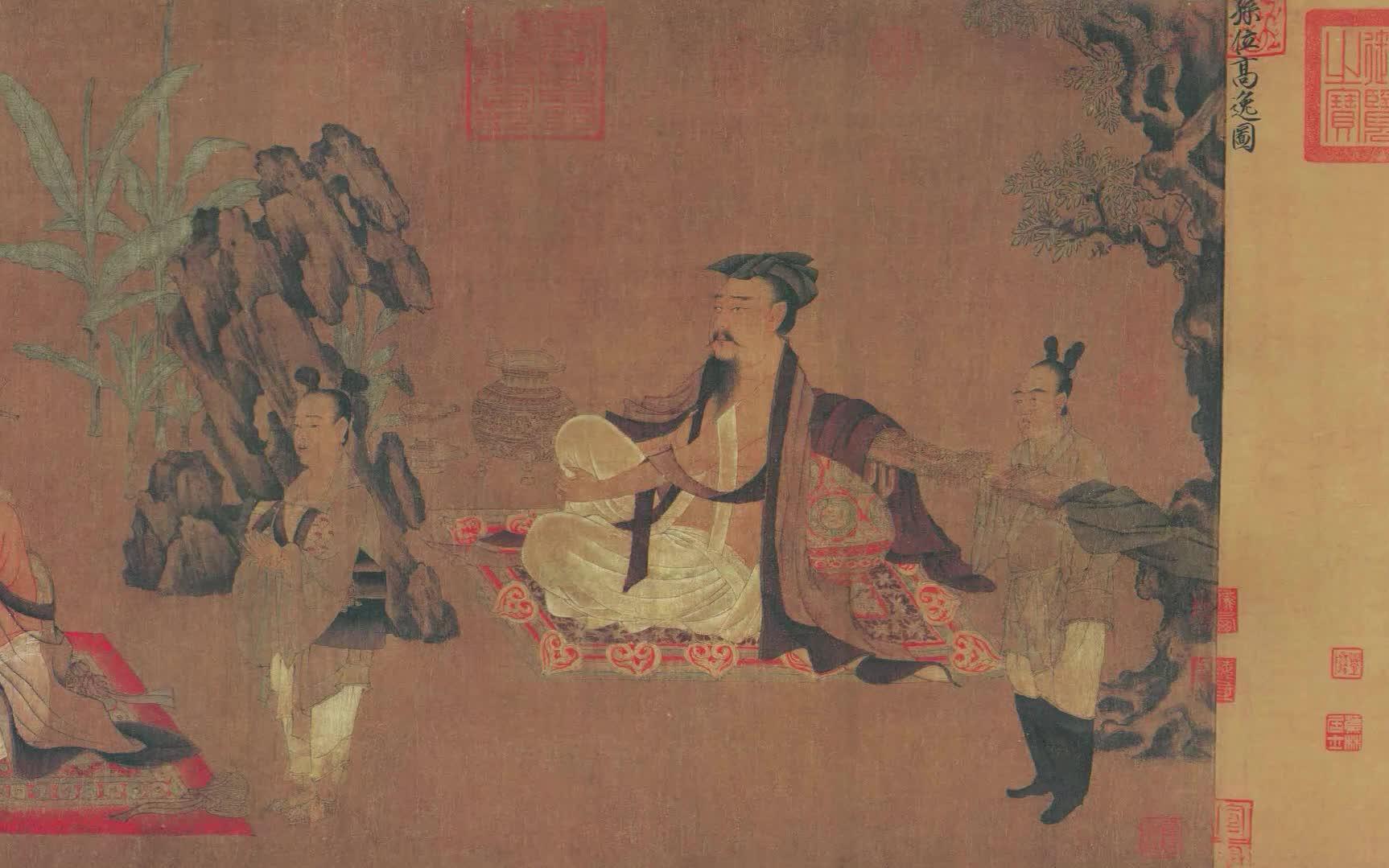 太平广记白话译文卷235交友附竹林七贤古画