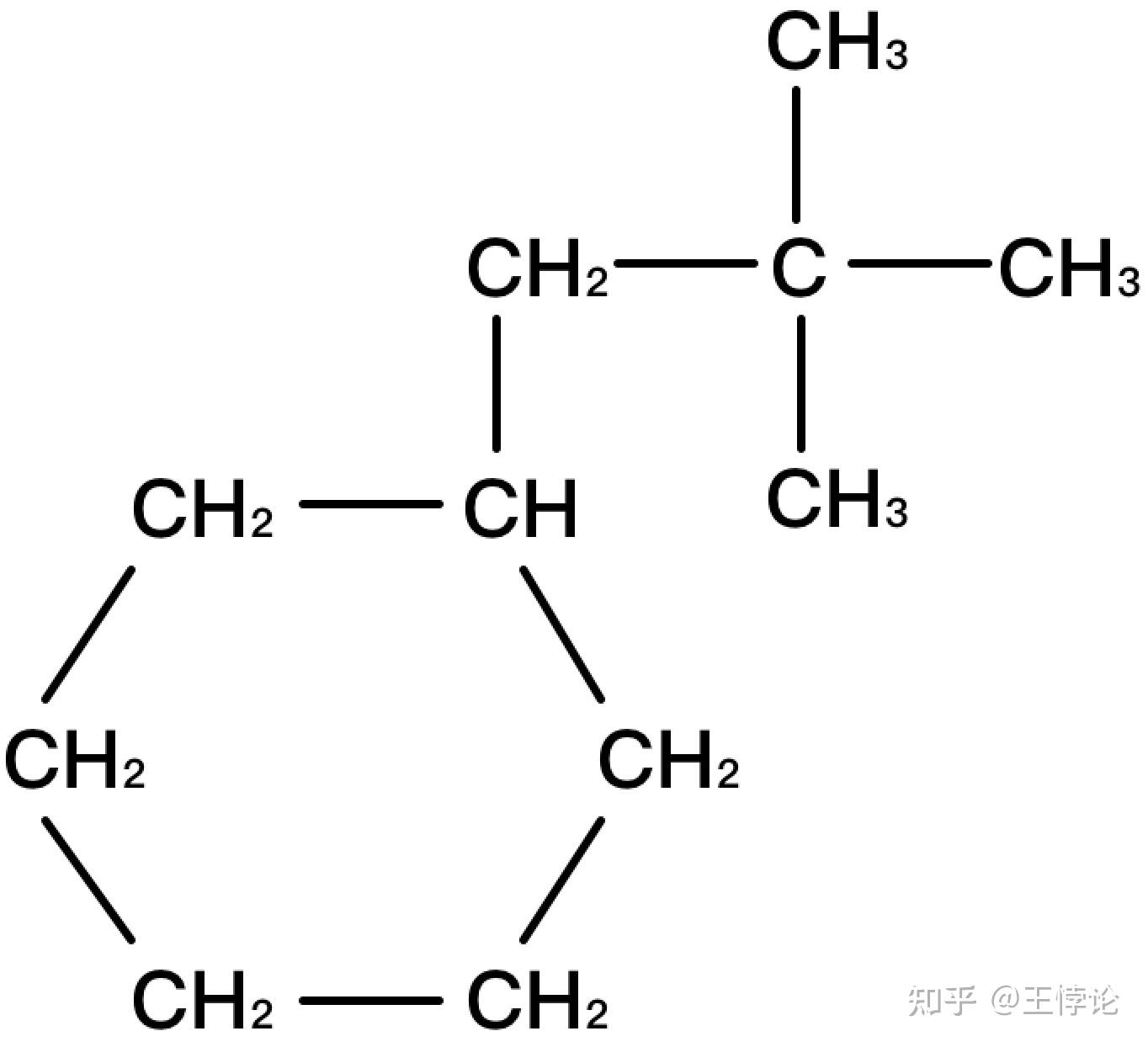 觀察可得這是一個異丁烷(isobutane),因此這個丁烷變成支鏈後就變成了