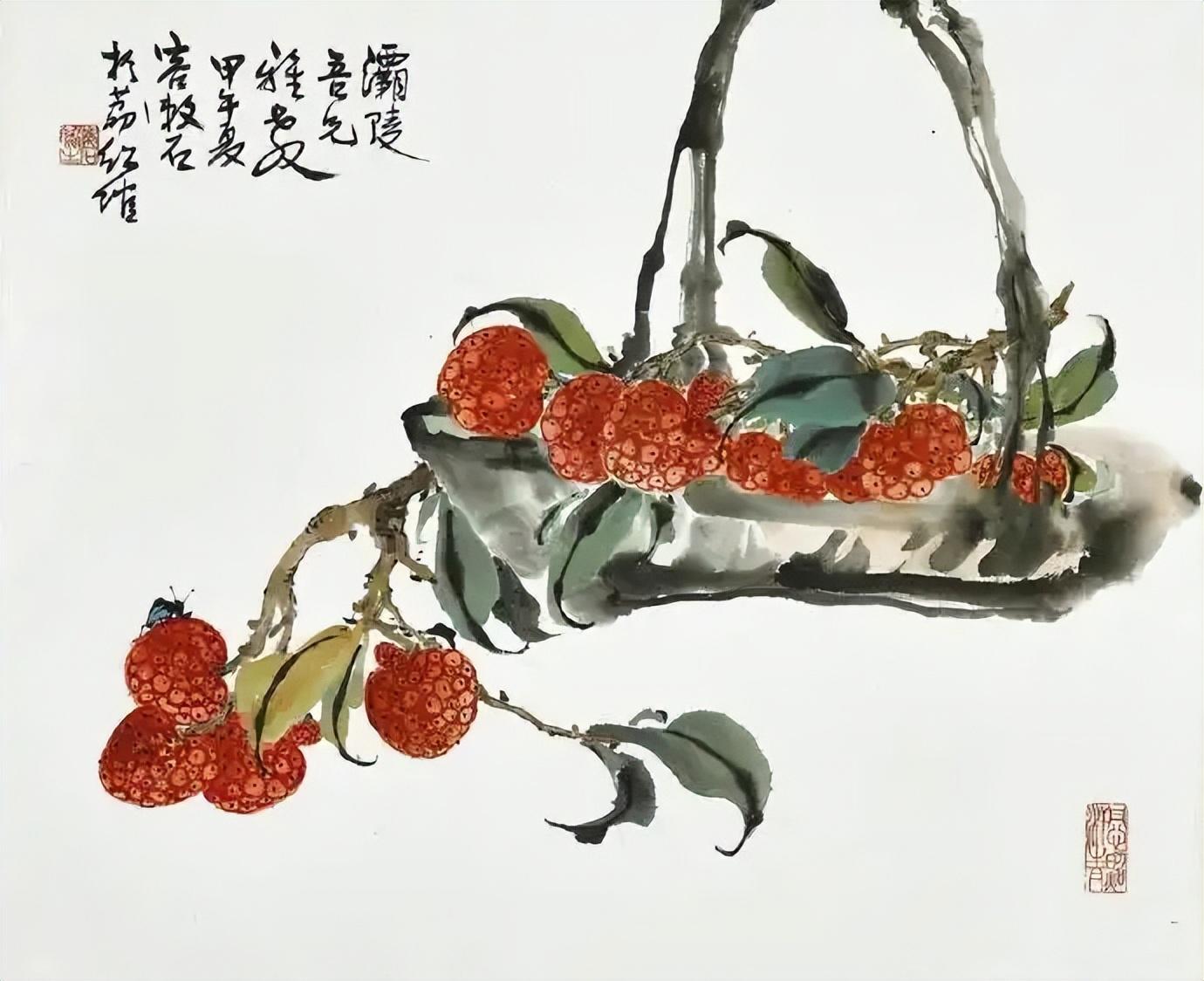 这位岭南画家的荔枝,画得很吉利! - 知乎