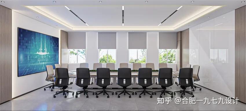 合肥办公室装修设计：1000平新能科技公司办公室效果 - 知乎