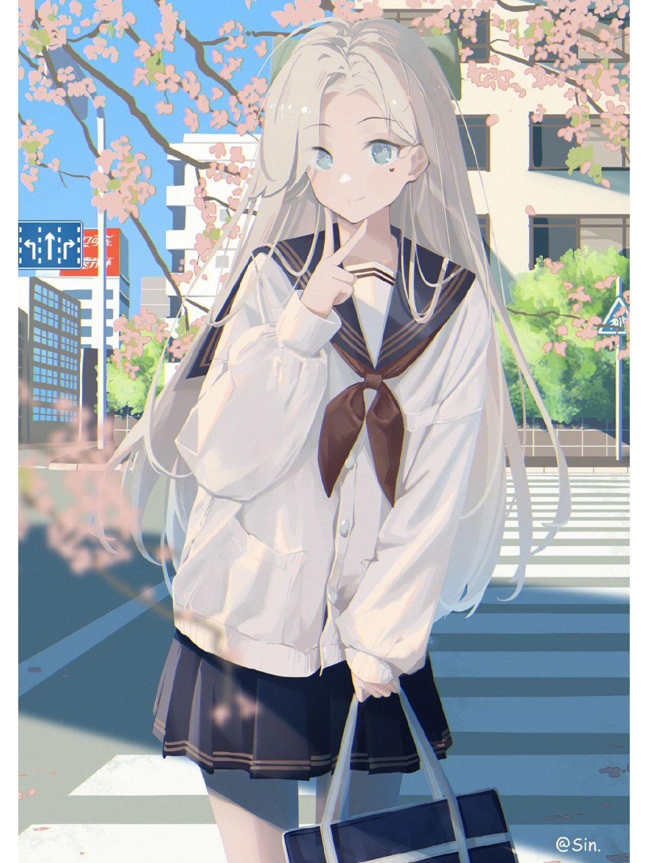 想要这种画风的二次元女图