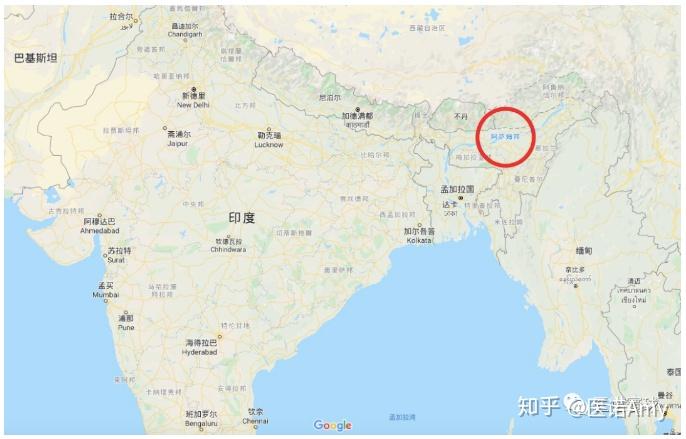 如下述地理位置图所示,东北五邦与孟加拉国毗邻,早在今年5月,孟加拉及