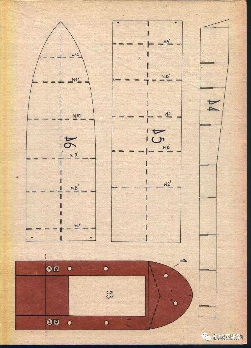 自制船模图纸图片