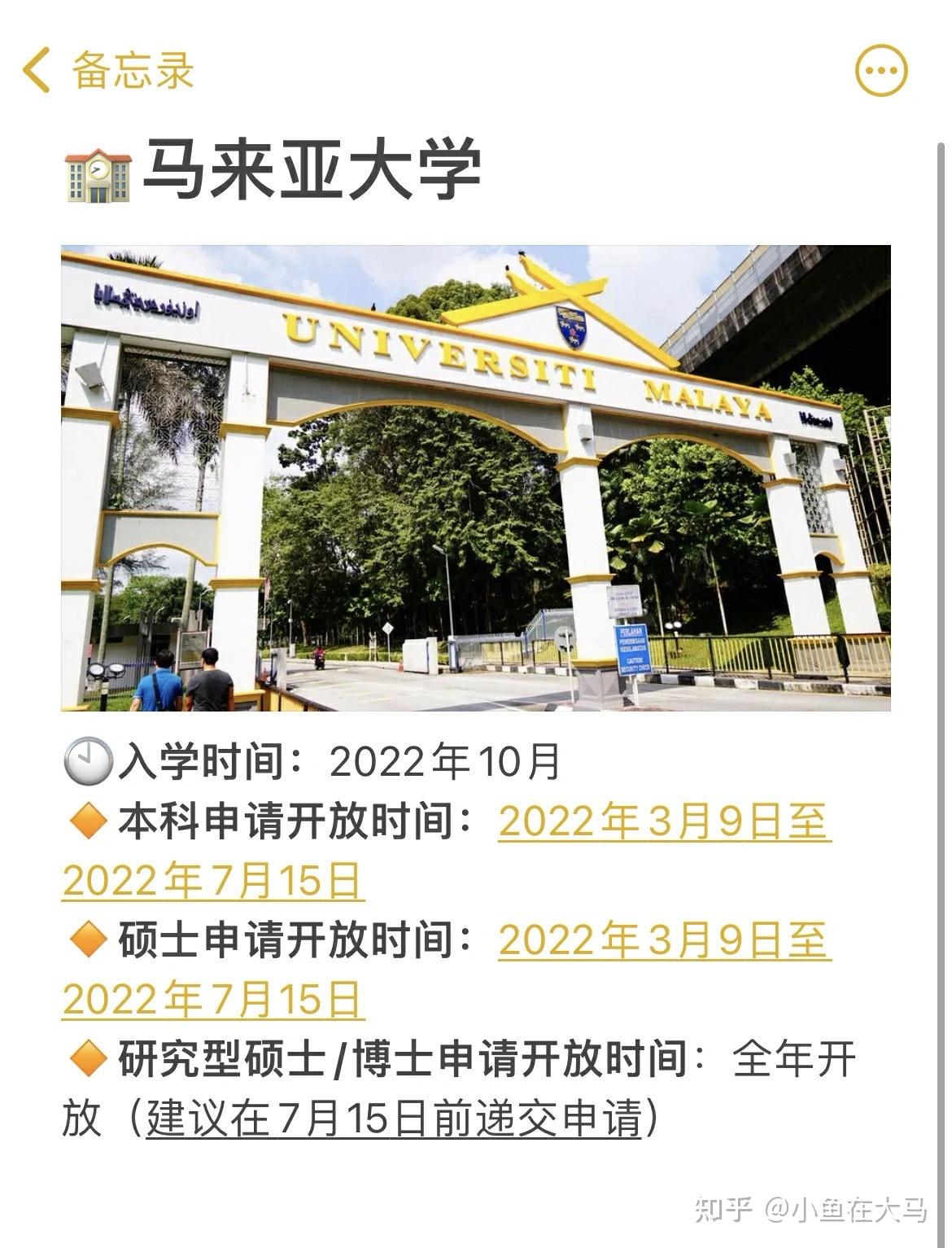 截至2022年6月30日入學時間:2022年10月馬來西亞理工大學-研究型碩士