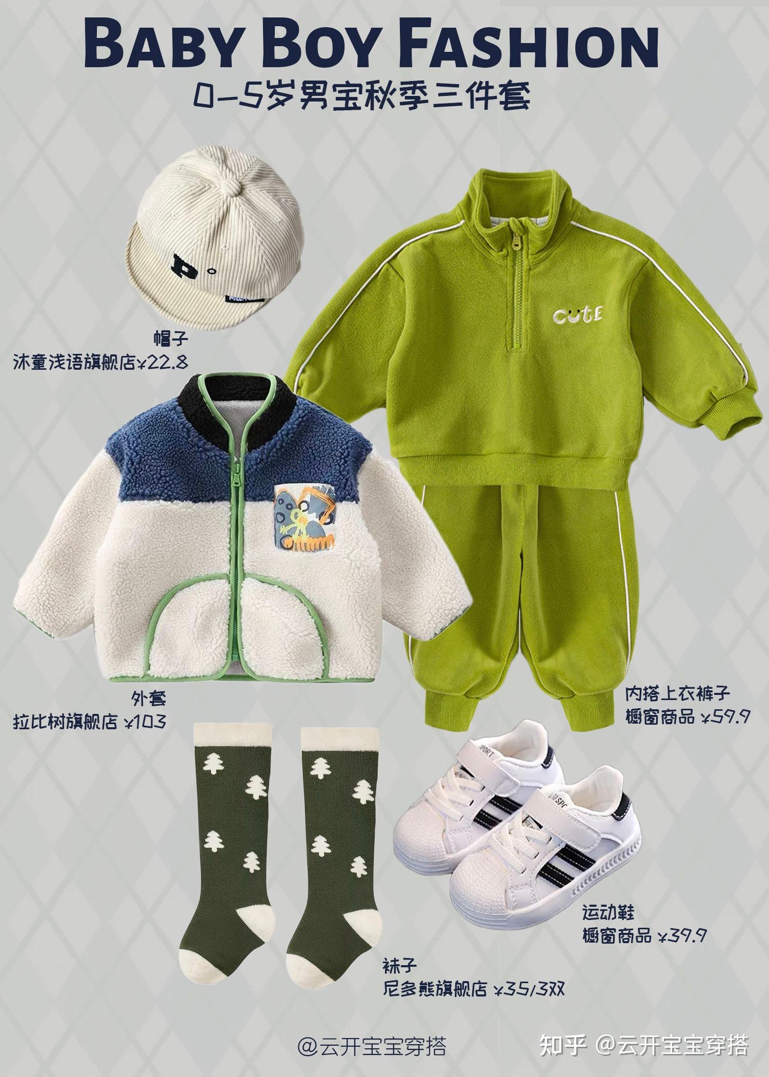 宝宝穿搭0-5岁男宝秋季三件套穿搭合集 - 知乎