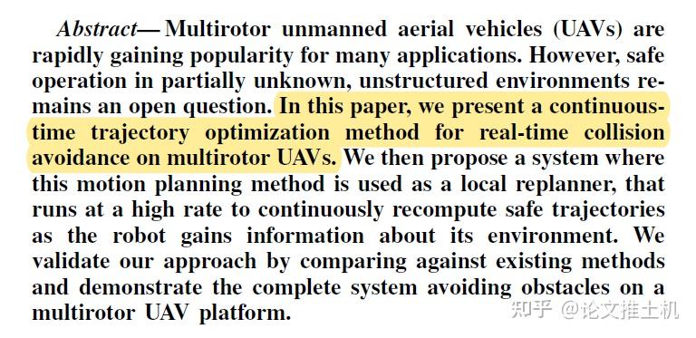 Continuous-Time Trajectory Optimization for Online UAV Replanning - 知乎