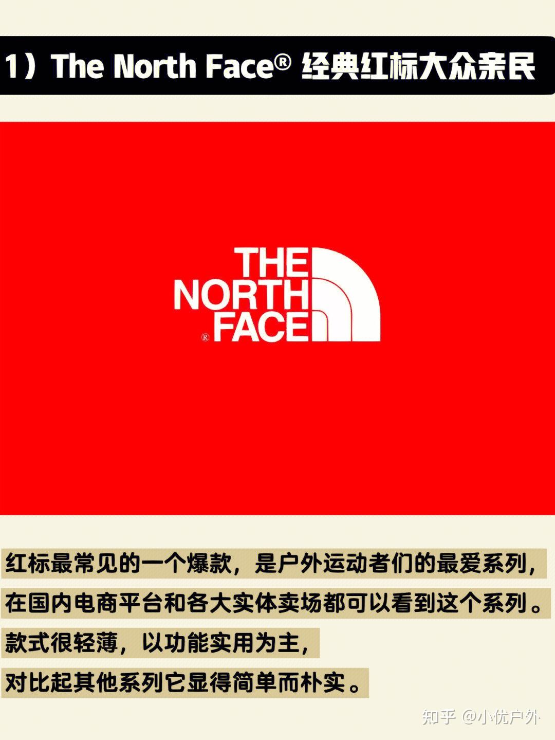 The North Face® 5个颜色的标识，潮牌科普 - 知乎