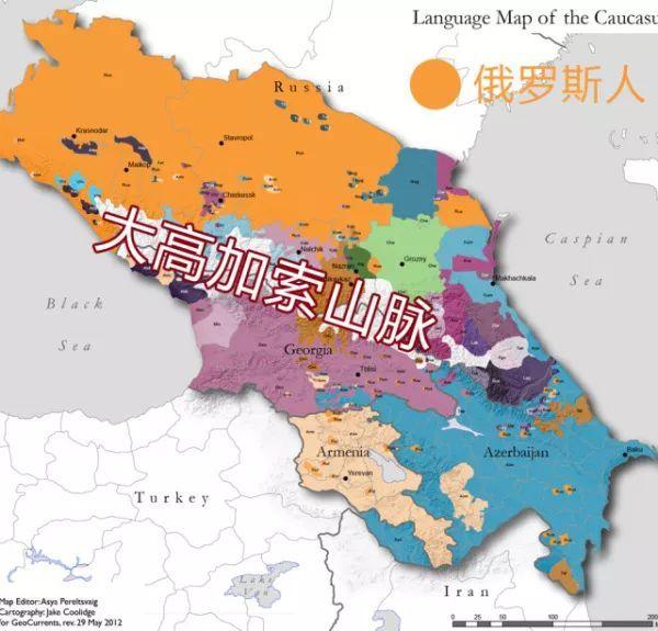 (俄罗斯人在高加索地区的分布.