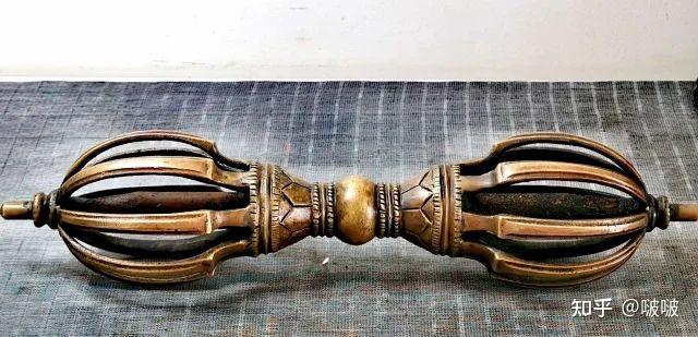 元代天铁桑耶多拉顶级实修法器九股金刚杵!