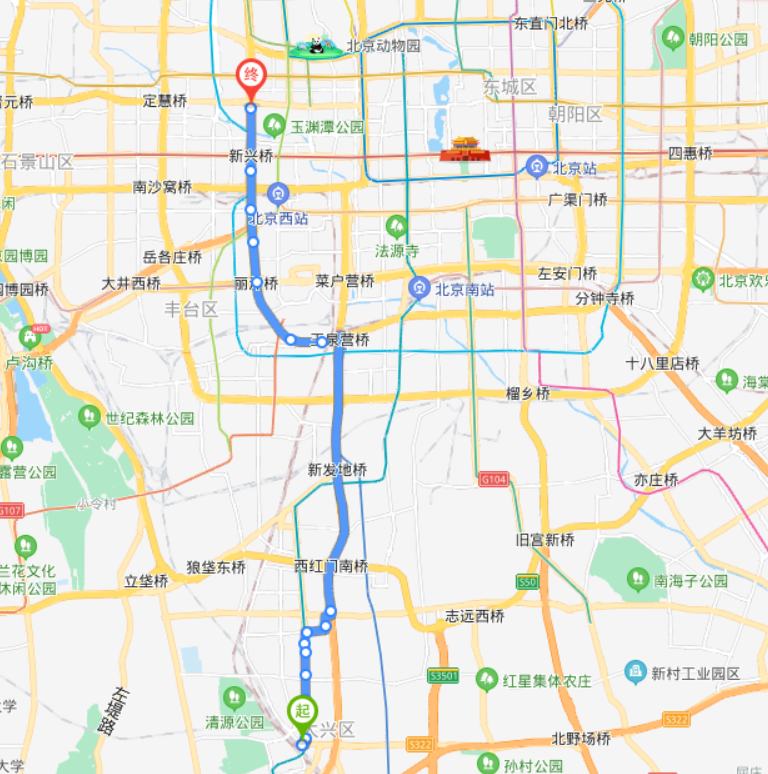 北京黄村火车站途经公交车路线乘坐点及其运行时间