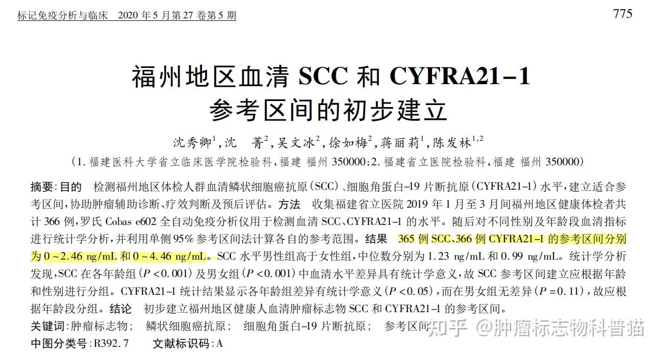 二,cyfra21-1正常人群参考值是多少?
