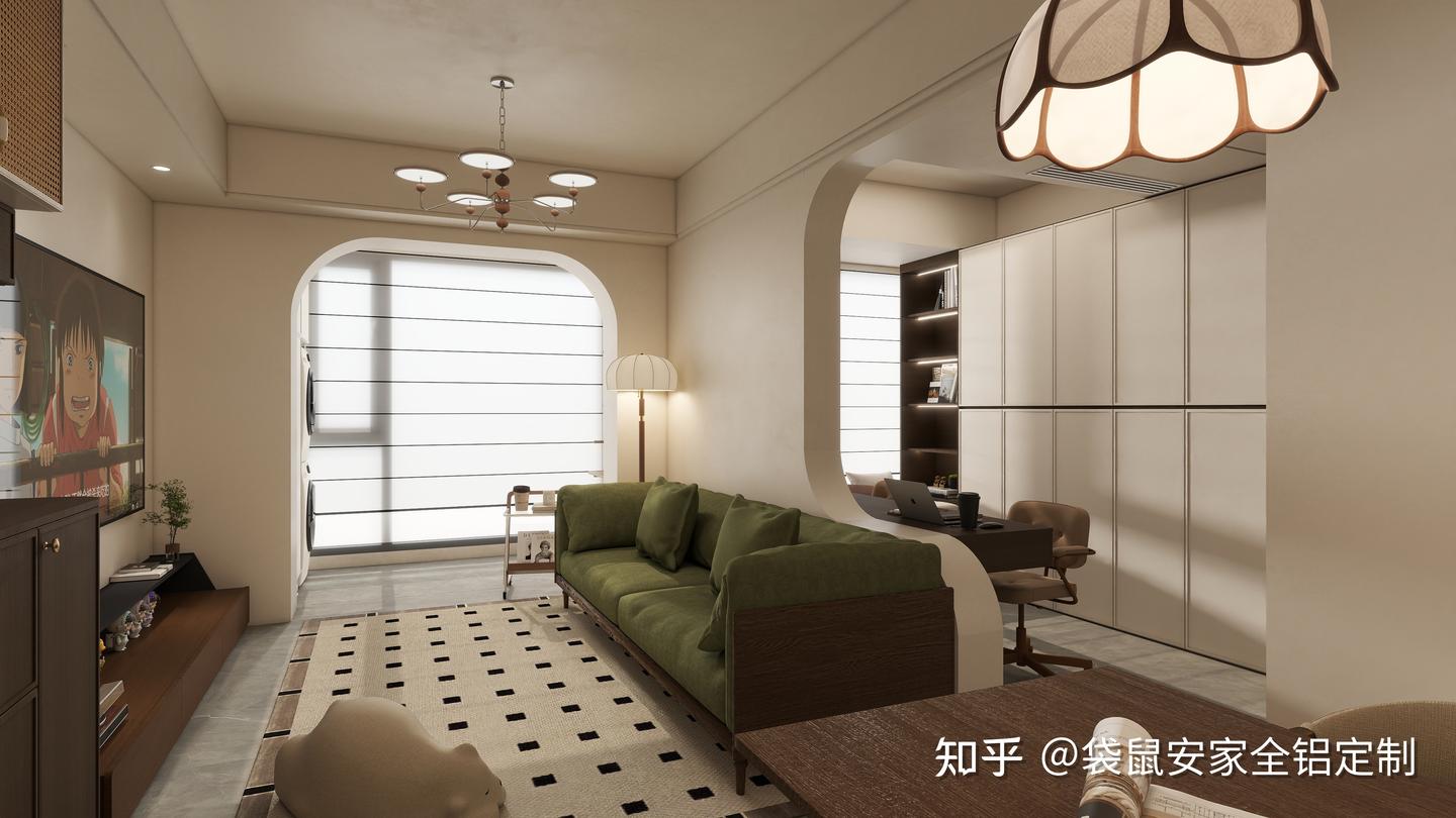 万科朗廷 91㎡中古风全铝宅:“0 甲醛 + 耐造” 的复古松弛感 - 知乎