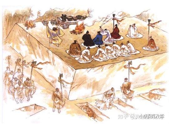 完美的勾勒出一幅先民祭祀的宏大场面后来人们为了使用方便尝试简化