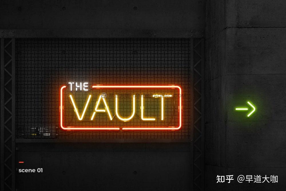 潮流复古工业风赛博朋克霓虹灯管文本样式ps设计素材套件neonsignkit