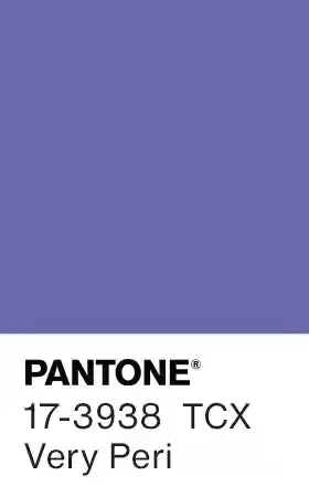pantone 公布 2022 年度流行色「very peri 长春花蓝」,每年的流行色