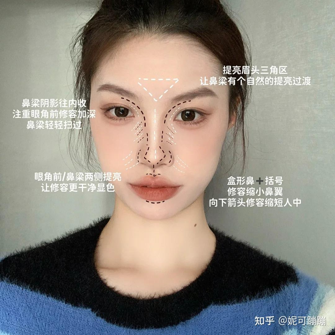 长脸|鼻影画法|大长脸都给我试试横向修容! - 知乎