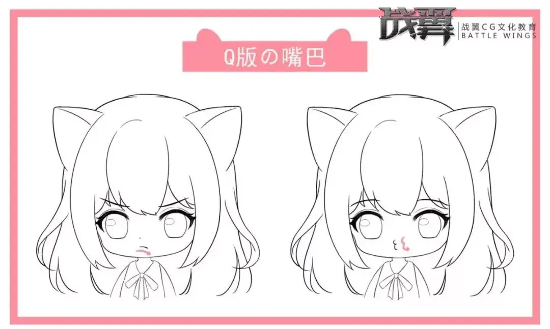 q版眼睛——同学们要记住的是,由于q版的眼睛在脸上占比很大,所以绘制