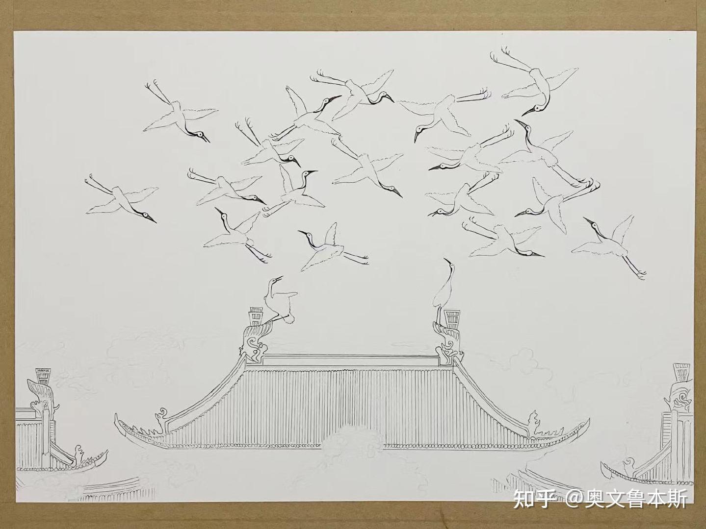 鲁本斯古风沉淀色诗韵系列临摹的宋徽宗的瑞鹤图诗韵这套颜色很适合画