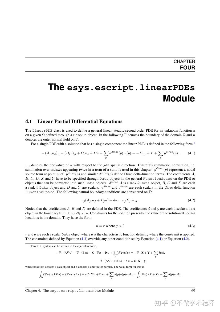 Esys Modules Chapter 4. The esys.escript.linearPDEs Module - 知乎