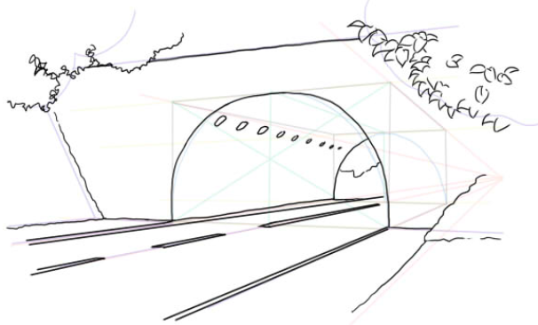 教你简单立体隧道的画法!