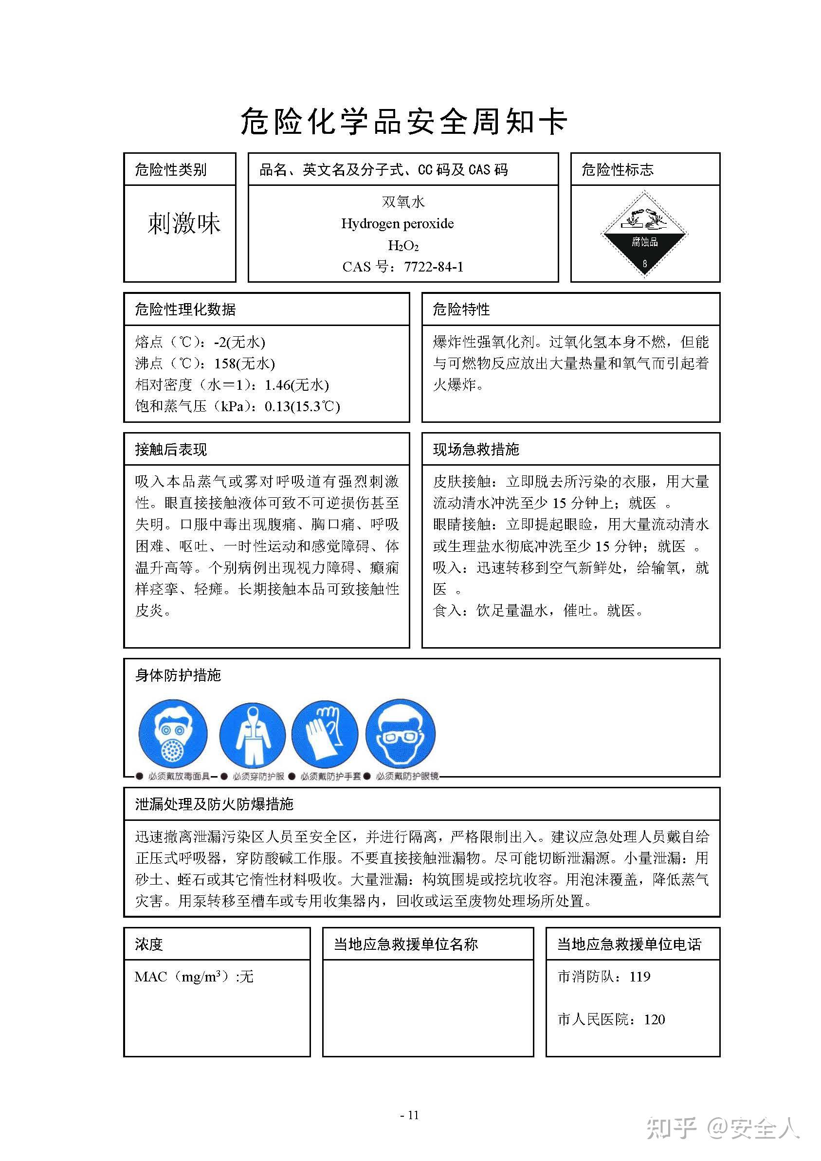 【697】65种危险化学品安全周知卡word文档 - 知乎