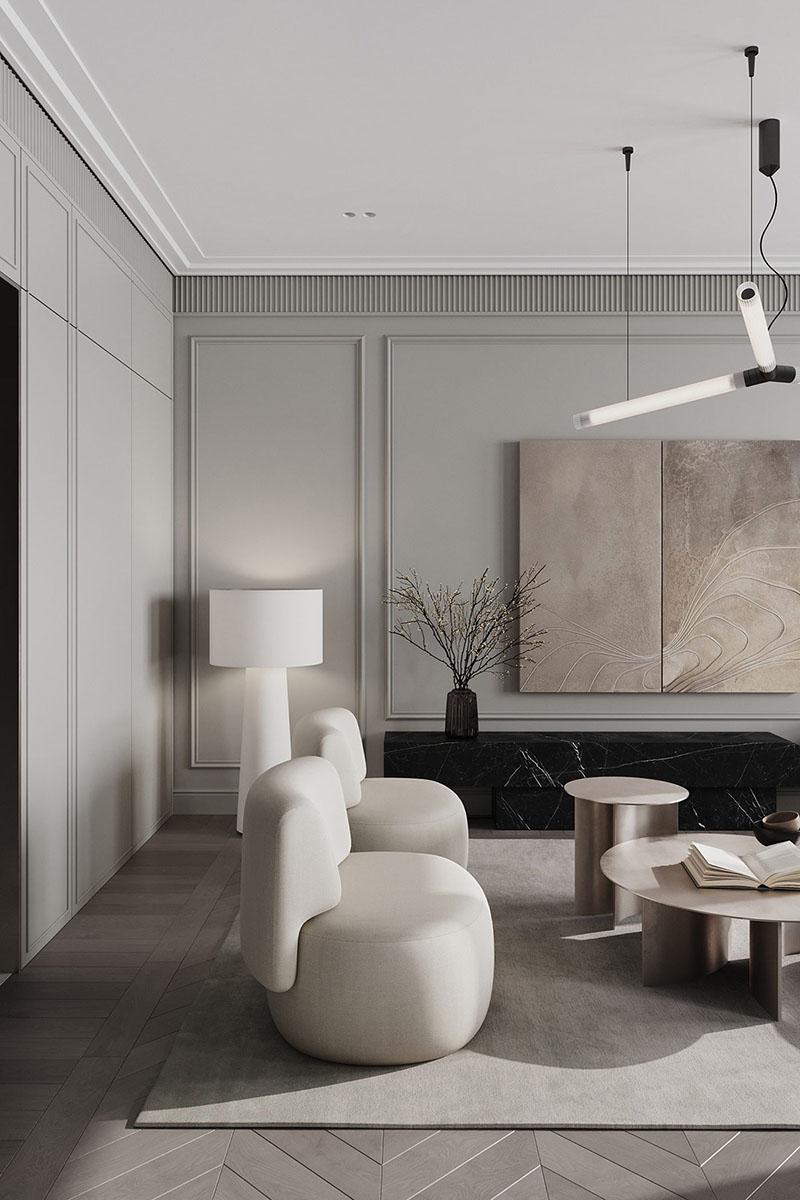 190平现代简约装修设计具有经典细节的时尚内饰让整个家彰显出高贵的