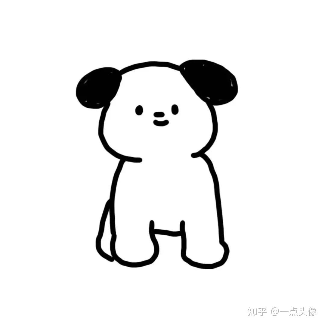 笔画可爱头像小动物系列