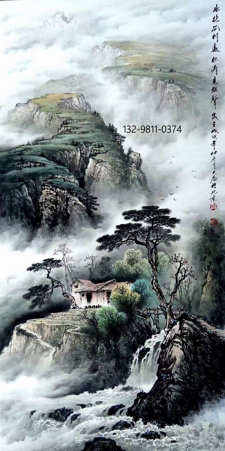 王大为的彩墨山水群峰迤逦斑斓绚丽