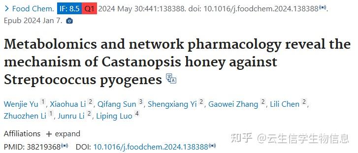整合代谢组学+网络药理学+分子对接,方向选对了,高分轻松拿捏! - 知乎