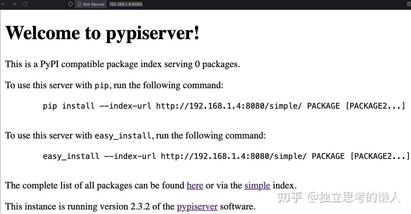 Python教程：用pypiserver搭建一个私有pypi仓库 - 知乎