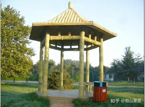 水泥仿木凉亭看久了，换换仿竹凉亭吧！ - 知乎
