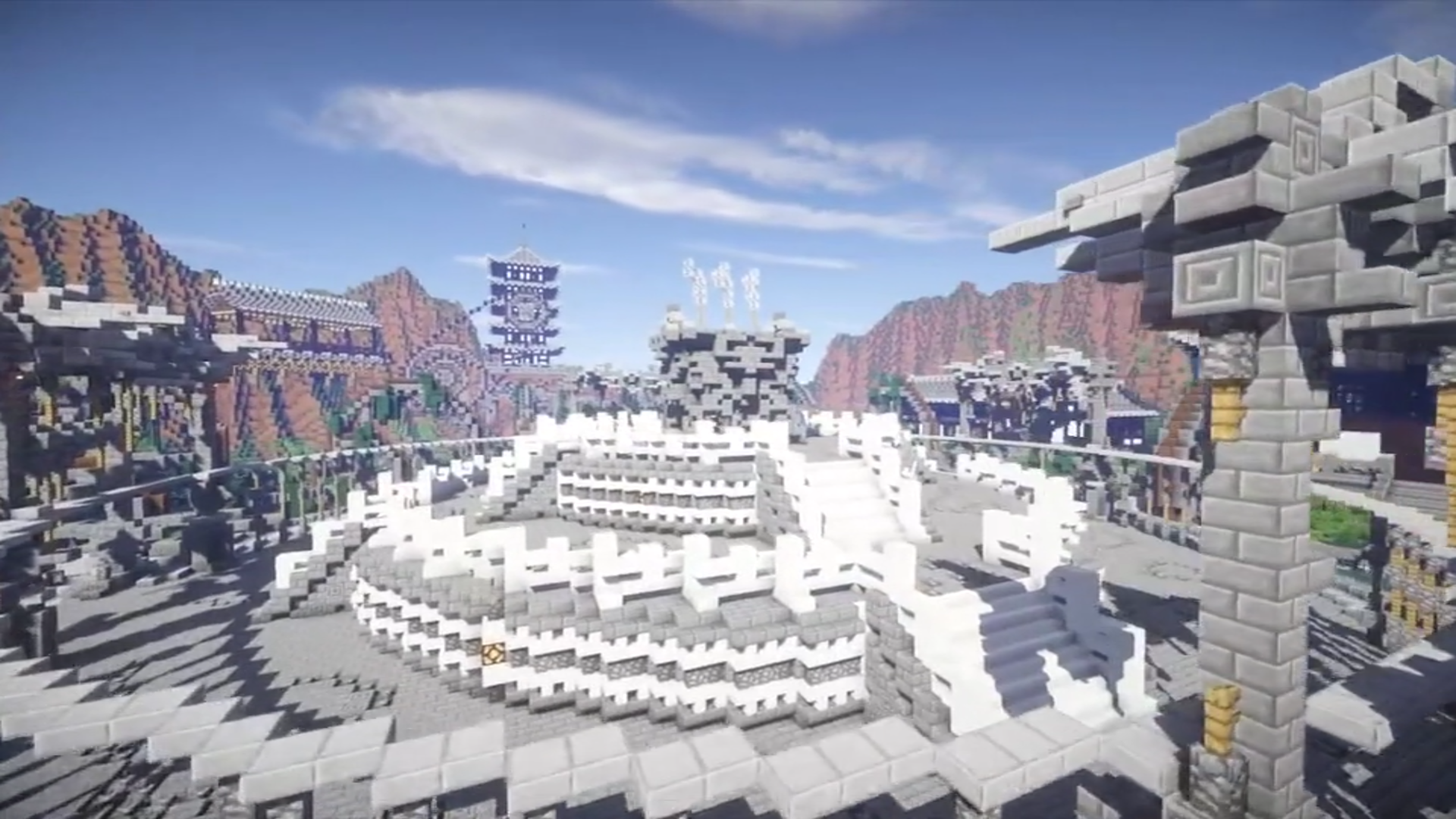 [单人建筑]-【阿卡迪亚城堡】 主城|风景|大型魔幻风格建筑 - 展示&共享 - Minecraft(我的世界)中文论坛