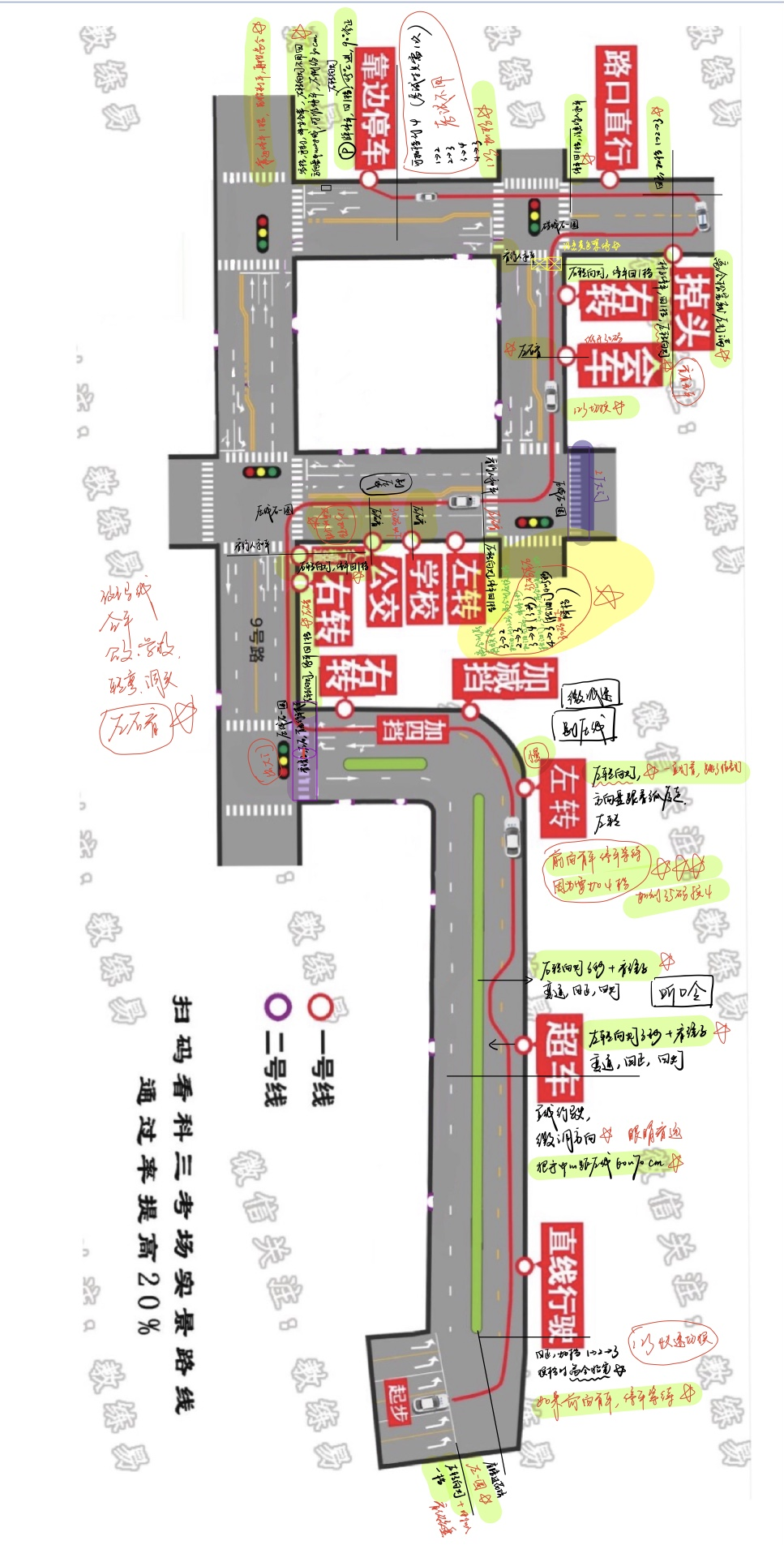 富阳科目三3号线路图图片