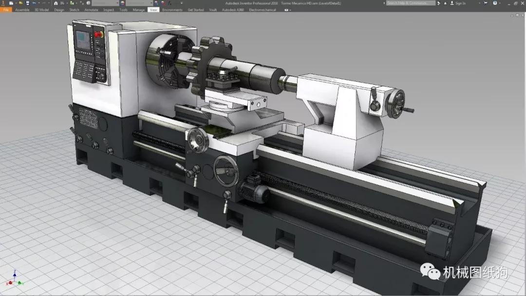 工程機械tormohd車床模型3d圖紙step格式