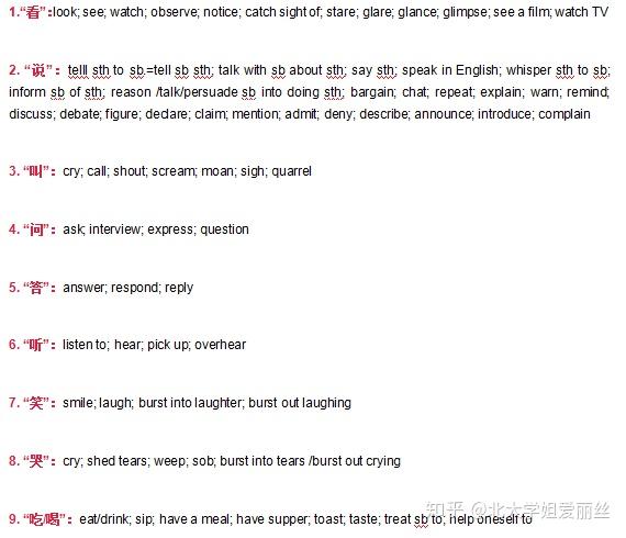 小心点 别用力过猛了 高中英语动词汇总 高考拿分快准狠 知乎