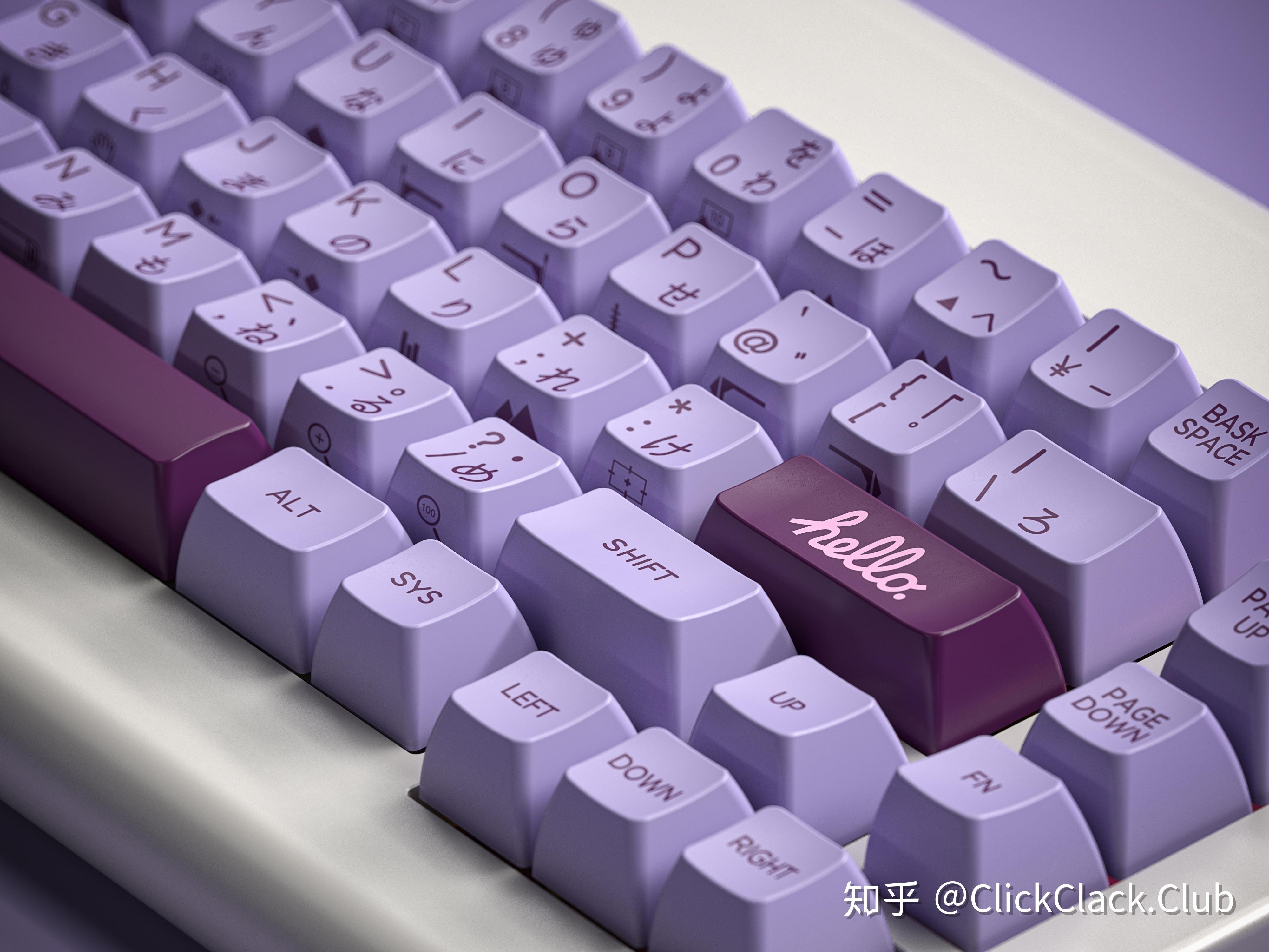 icsa二色成型客制化复古键帽128kforae日文字根香芋味儿的