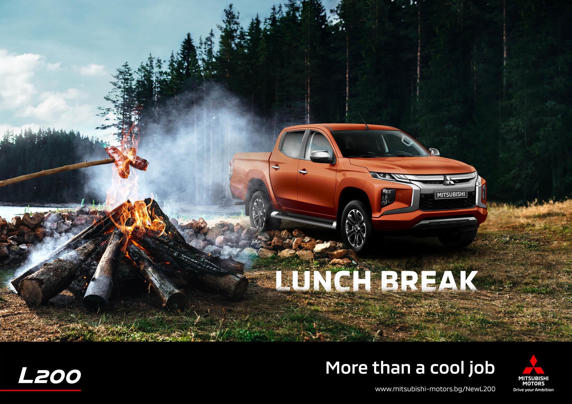 三菱的这则汽车海报,带你用皮卡l200之眼,体验一种更酷的生活方式.