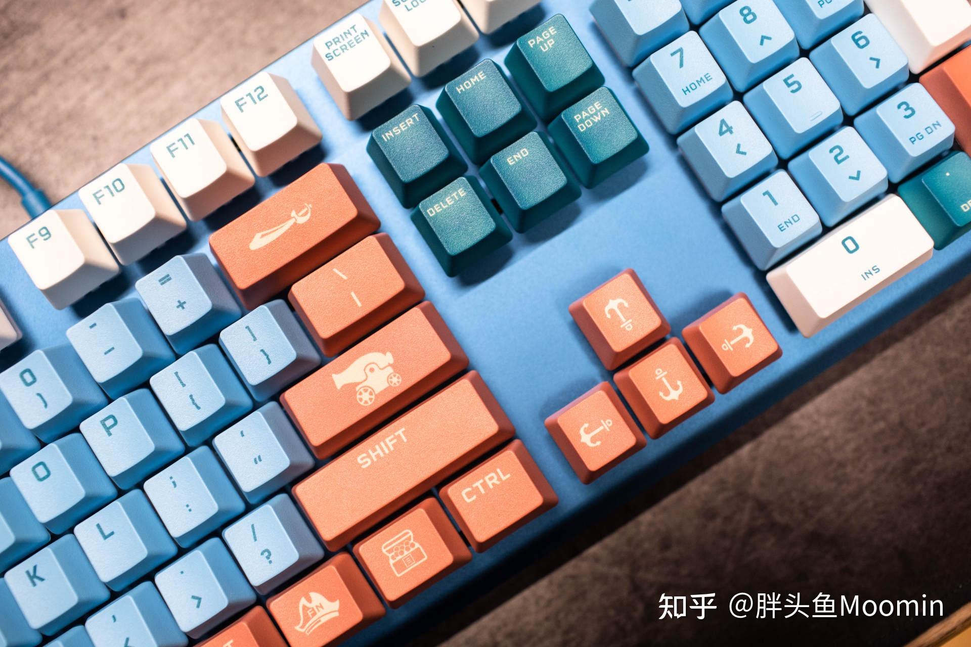 主题配色做工依然完美海盗船碧蓝之海机械键盘使用体验