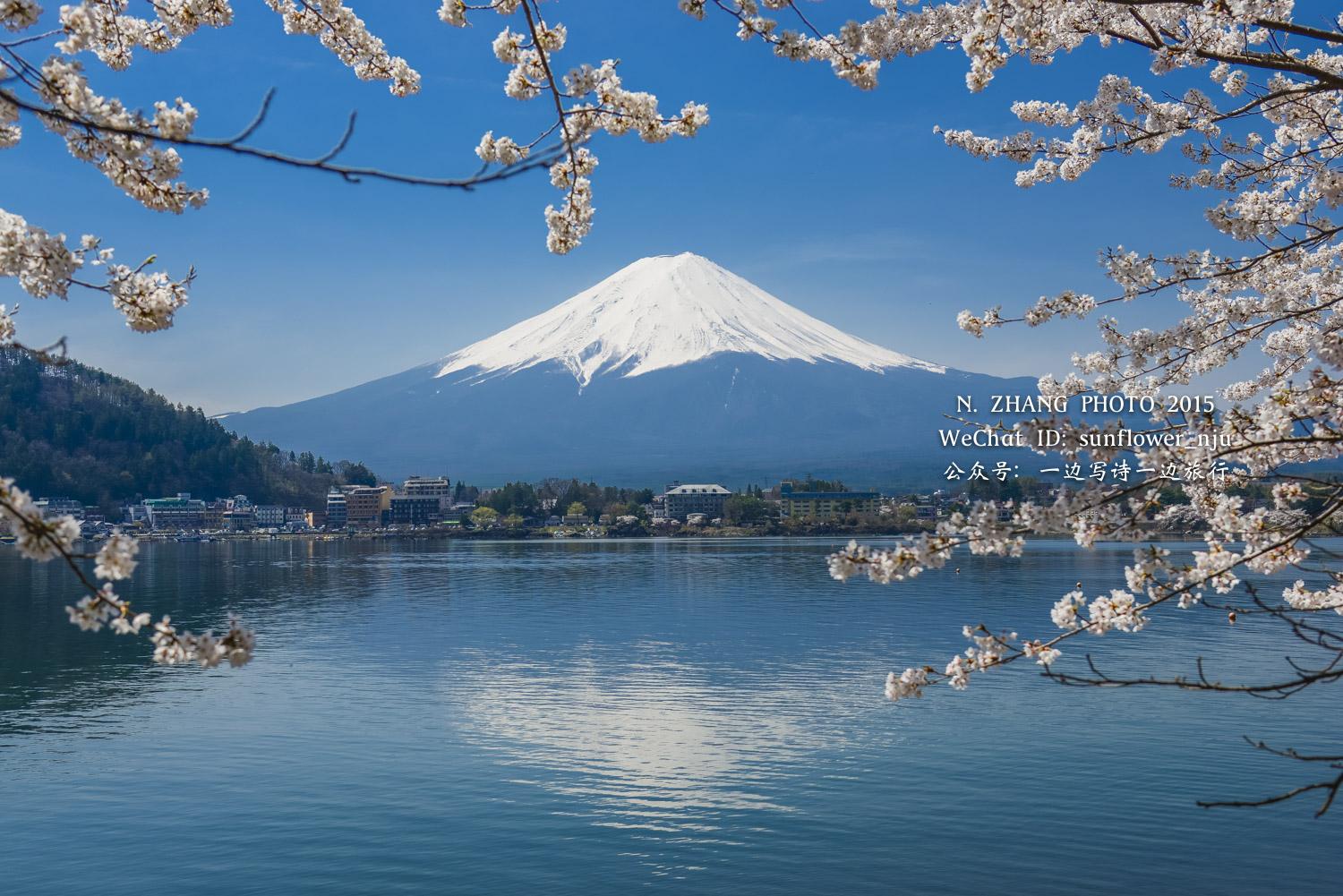 富士山下油画壁纸图片