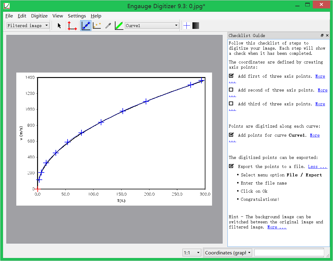 engauge digitizer curve point tool