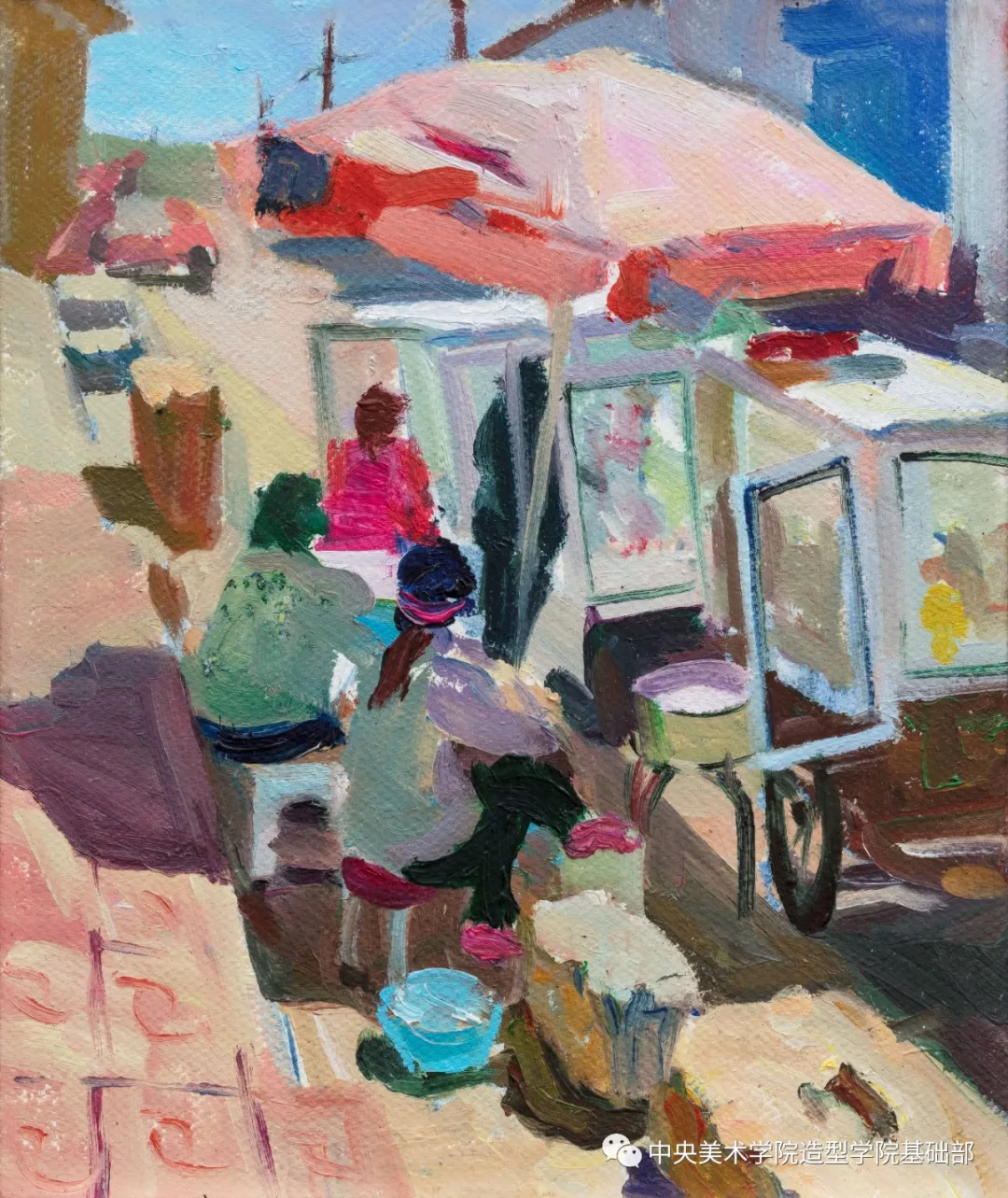 刘冰菲 《十字路口1》 布面油画20cm×30cm 2018年 指导教师:李荣林