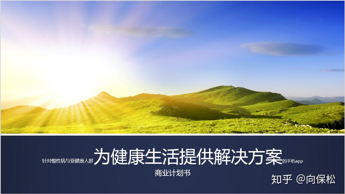 个人健康管理app商业计划书