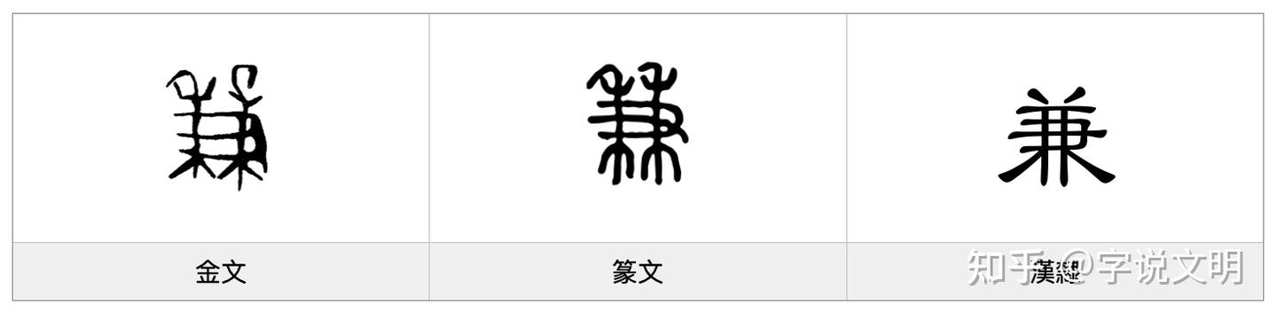 兼——每日一字·又部字 - 知乎