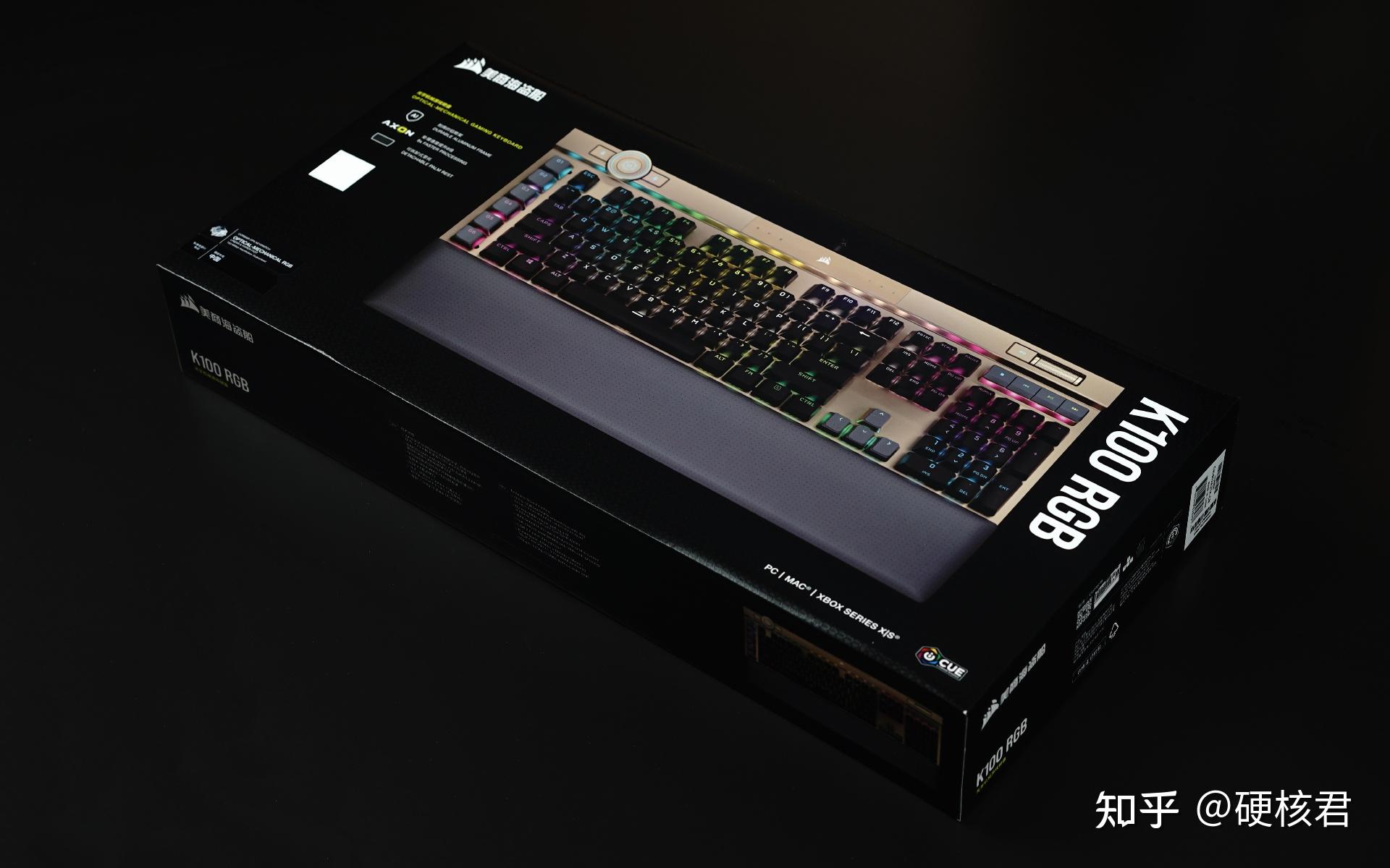 炫酷机械者美商海盗船k100璀璨金特别版机械键盘上手体验