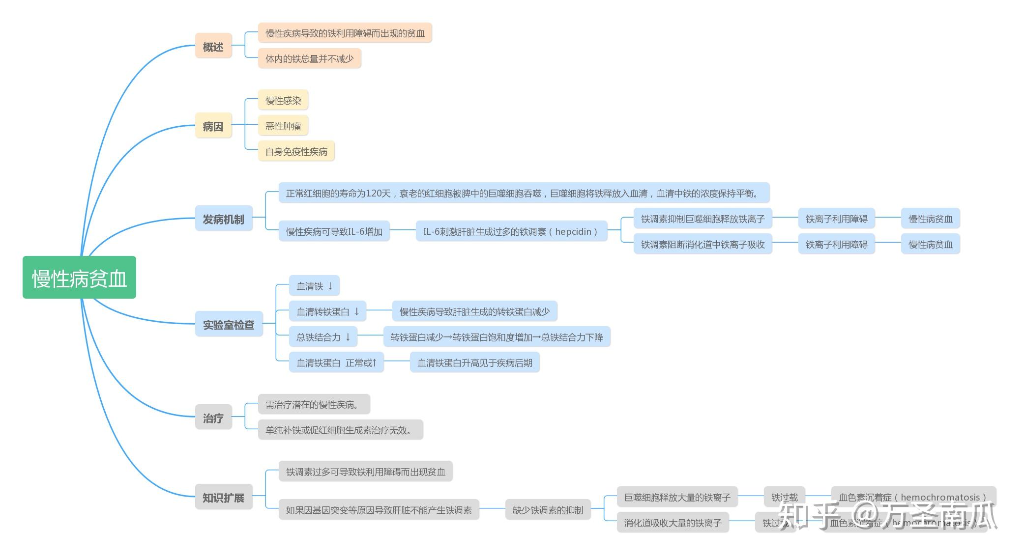 慢性病贫血思维导图
