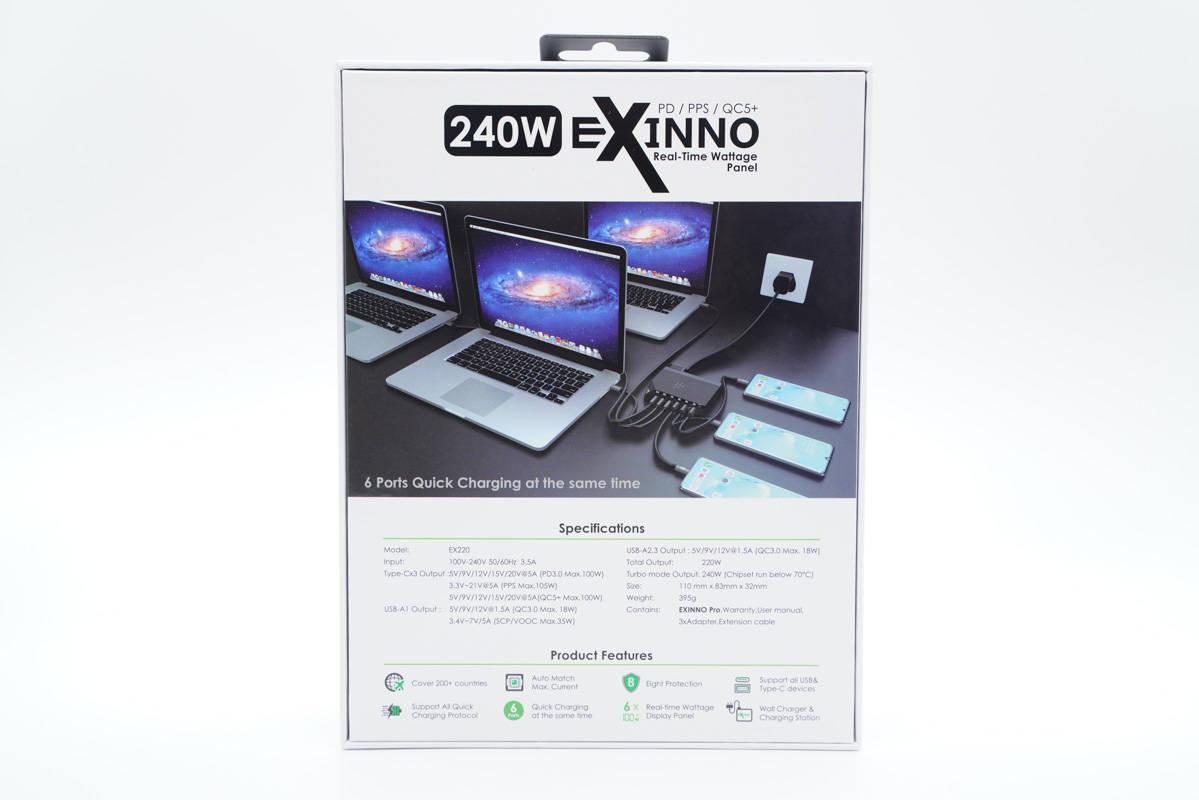 拆解报告egoexinno240w3c3a六口氮化镓旅行充电器ex220