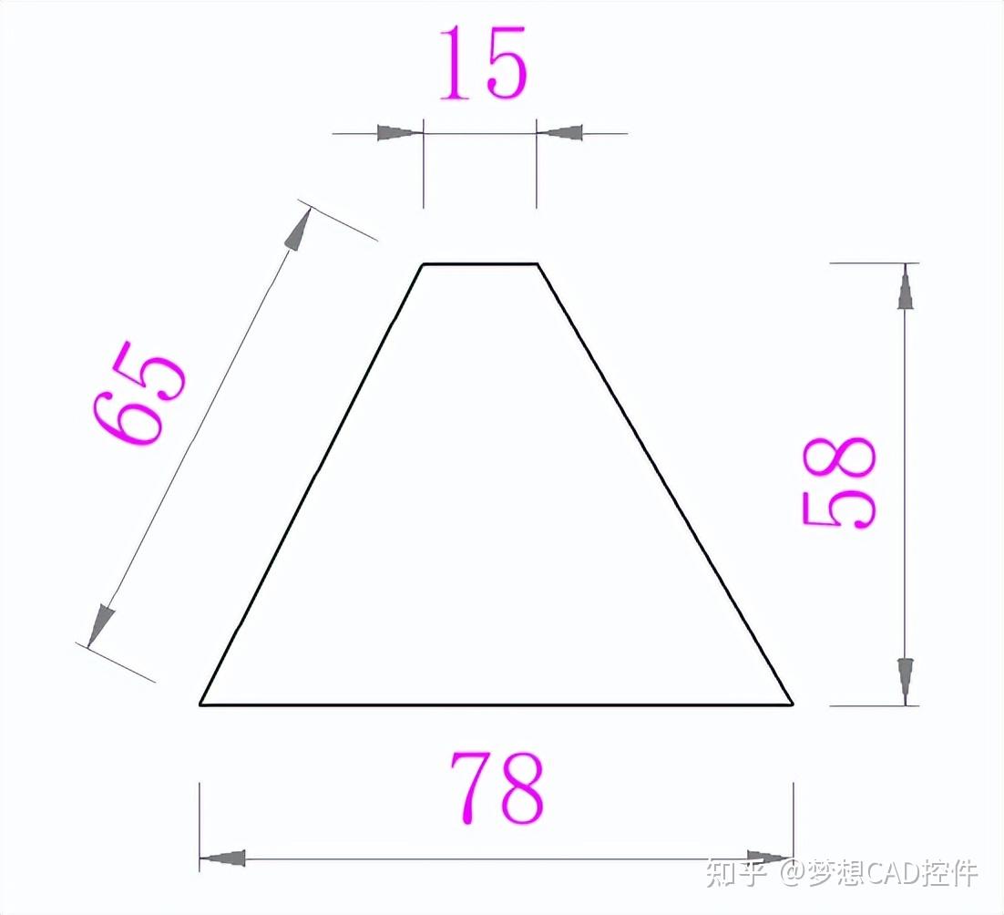 cad如何使用圓命令做輔助線繪製梯形圖案呢