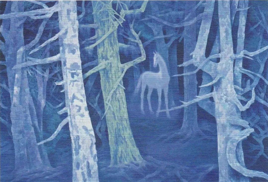 S023-I43-2208 東山魁夷 白馬幻想 美術 アート 芸術 イラスト ③