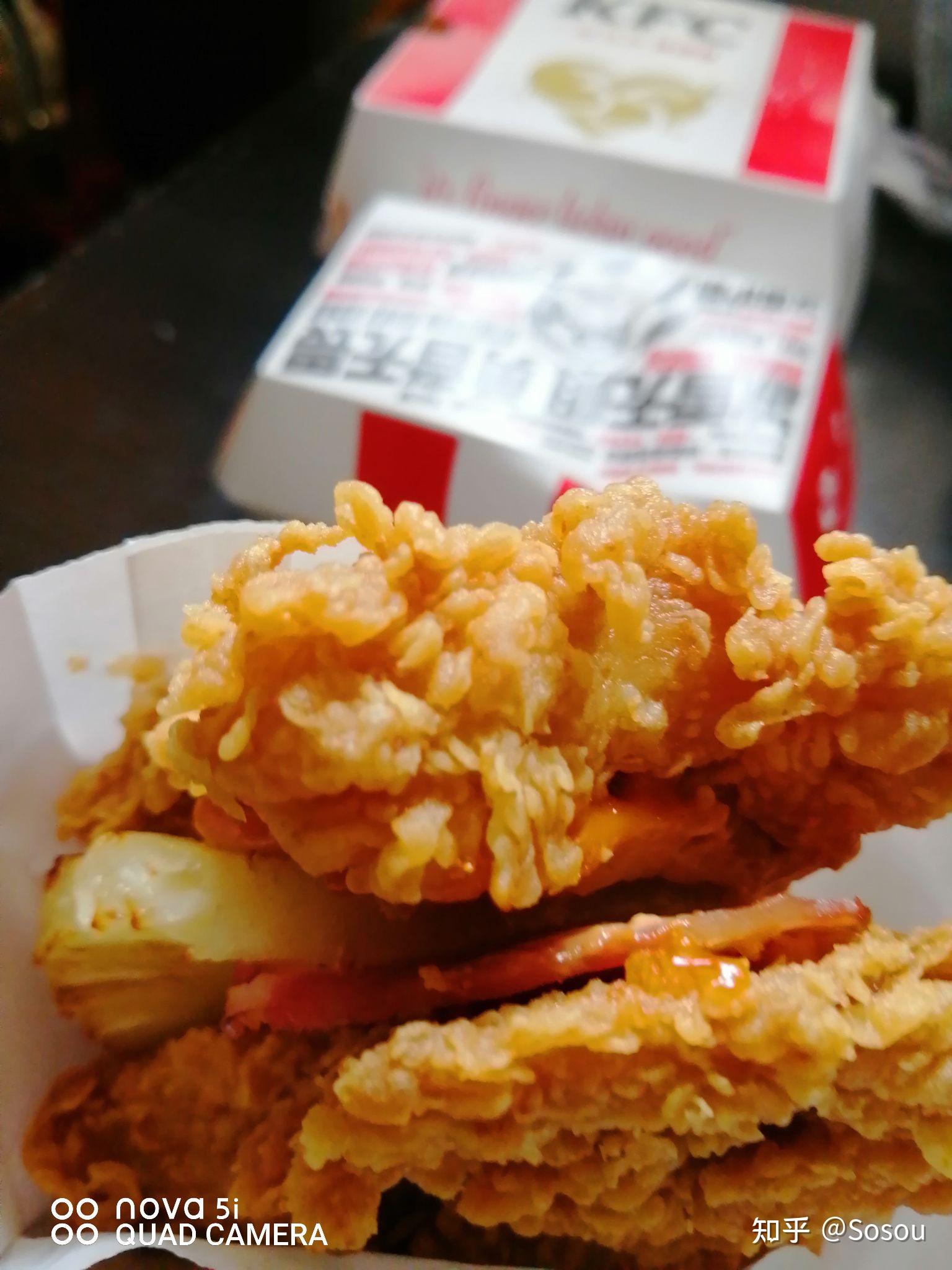 肯德基鸡腿菠萝肉霸堡